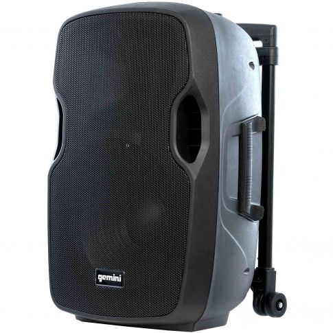 Gemini DJ AS-12TOGO 12" Active Battery Powered Loudspeaker Left Angle View