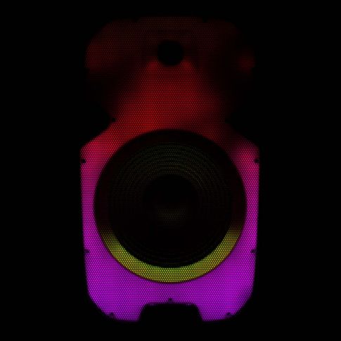 Gemini PartyBox Rave15 15" Powered Speaker Circle Pink Red