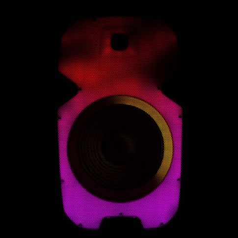 Gemini PartyBox Rave15 15" Powered Speaker with LED Action and Cover Circle Pink