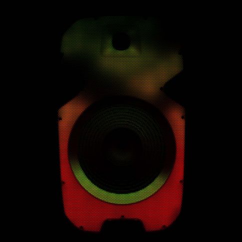 Gemini PartyBox Rave15 15" Powered Speaker with LED Action and Cover Circle Red