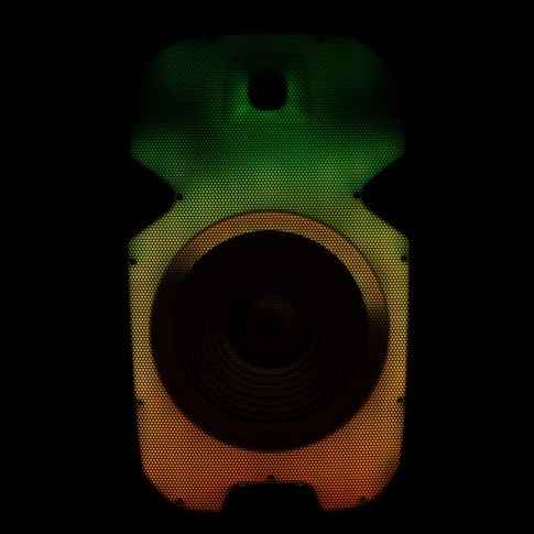 Gemini PartyBox Rave15 15" Powered Speaker with LED Action and Cover Circle Yellow