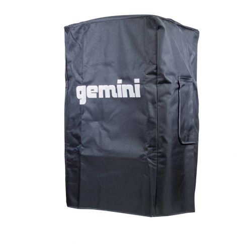 Gemini PartyBox Rave15 15" Powered Speaker with LED Action and Cover Cover Left