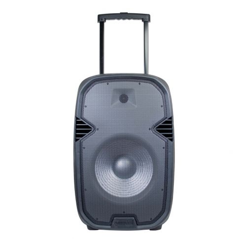 Gemini PartyBox Rave15 15" Powered Speaker with LED Action and Cover Handle Front