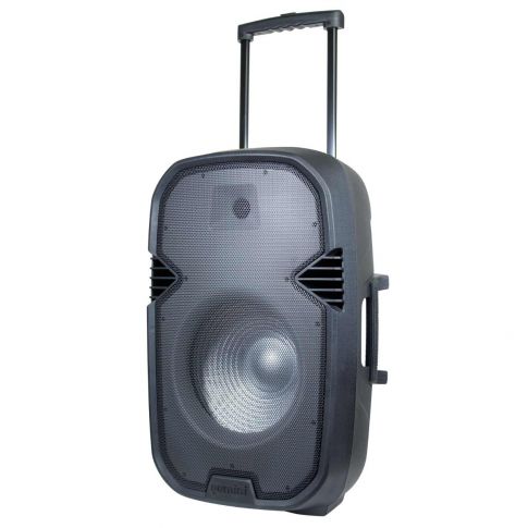 Gemini PartyBox Rave15 15" Powered Speaker with LED Action and Cover Handle Left
