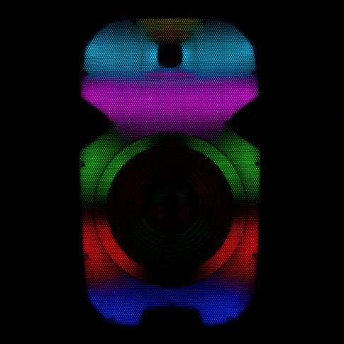 Gemini PartyBox Rave15 15" Powered Speaker with LED Action and Cover Multicolor