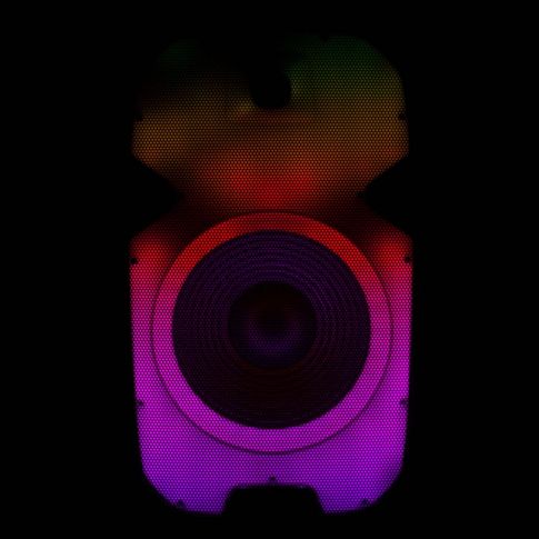 Gemini PartyBox Rave15 15" Powered Speaker with LED Action and Cover Orange Pink