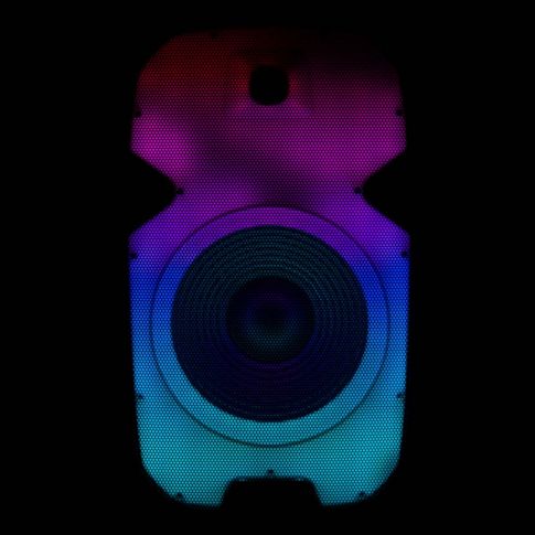 Gemini PartyBox Rave15 15" Powered Speaker with LED Action and Cover Pink Blue