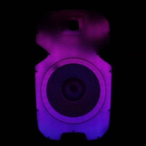 Gemini PartyBox Rave15 15" Powered Speaker with LED Action and Cover Purple