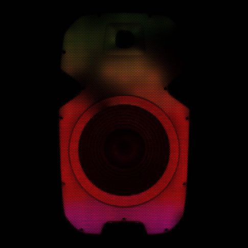 Gemini PartyBox Rave15 15" Powered Speaker with LED Action and Cover Red
