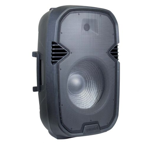 Gemini PartyBox Rave15 15" Powered Speaker with LED Action and Cover Right
