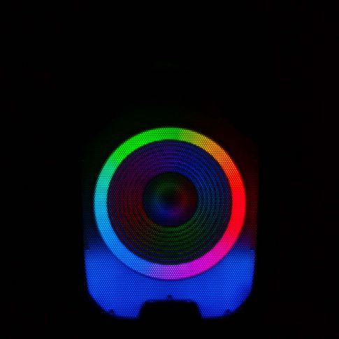 Gemini PartyBox Rave15 15" Powered Speaker with LED Action and Cover Ring Blue