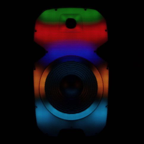 Gemini PartyBox Rave15 15" Powered Speaker with LED Action and Cover Tri Green