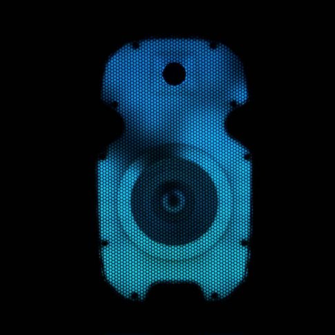 Gemini PartyBox Rave8 8" Powered Speaker with LED Action and Cover Light Blue