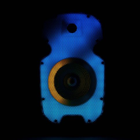 Gemini PartyBox Rave8 8" Powered Speaker with LED Action and Cover Blue