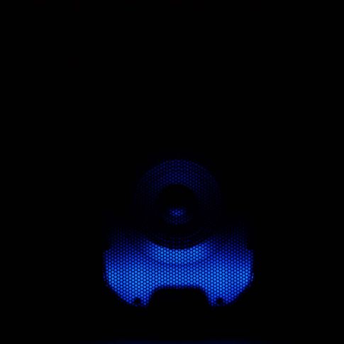 Gemini PartyBox Rave8 8" Powered Speaker with LED Action and Cover Bottom Blue