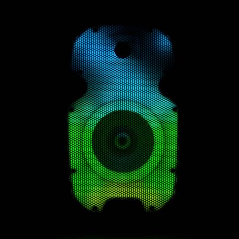 Gemini PartyBox Rave8 8" Powered Speaker with LED Action and Cover Green Blue