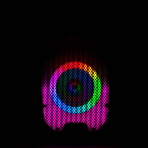Gemini PartyBox Rave8 8" Powered Speaker with LED Action and Cover Multi Pink