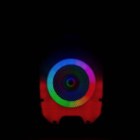 Gemini PartyBox Rave8 8" Powered Speaker with LED Action and Cover Ring Red
