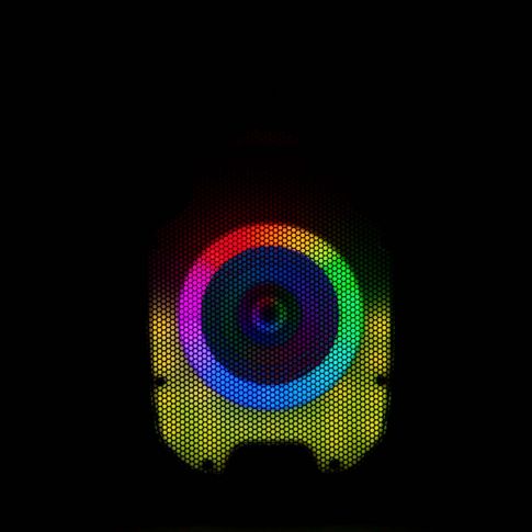 Gemini PartyBox Rave8 8" Powered Speaker with LED Action and Cover Ring Yellow