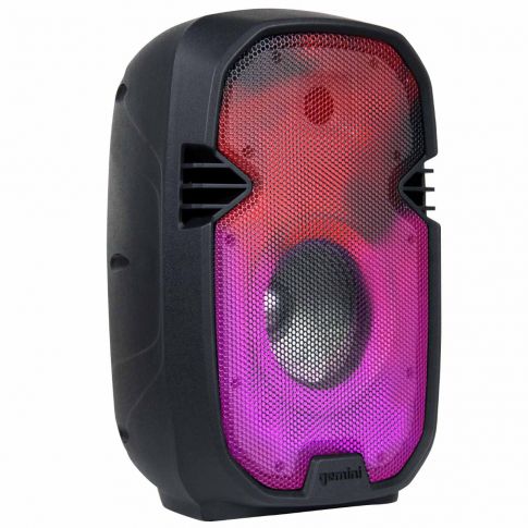 Gemini PartyBox Rave8 8 Powered Speaker with LED Action and Cover Right Color