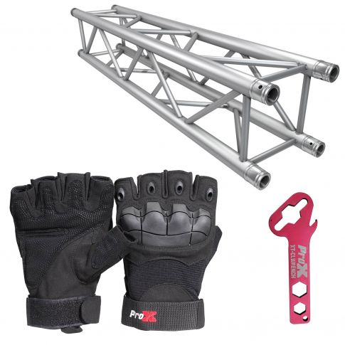 Global Truss 4.10 FT (1.25m) Square Segment with Black Gloves