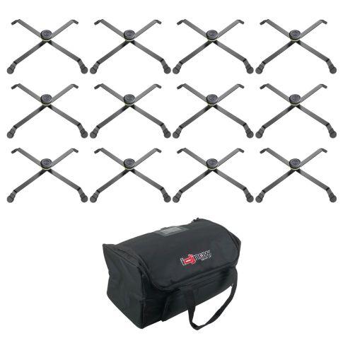 Gravity Stands LS FLOORX B Foldable Spots Floor Stand 12-Pack with Bag