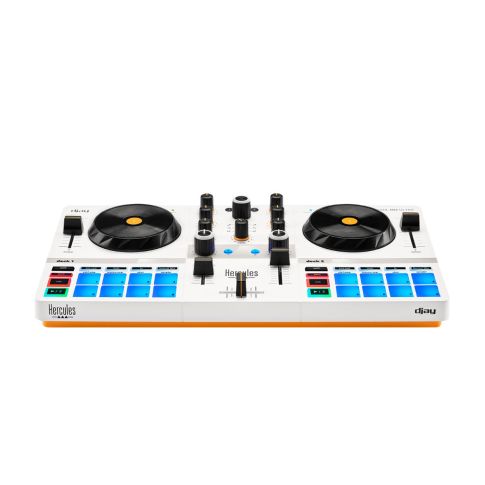 Hercules DJControl Mix Ultra Compact Battery Powered DJ Mixer Tilt