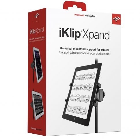 iKlip Xpand Adjustable Mic Stand Mount for 7" - 12" tablets Box Right