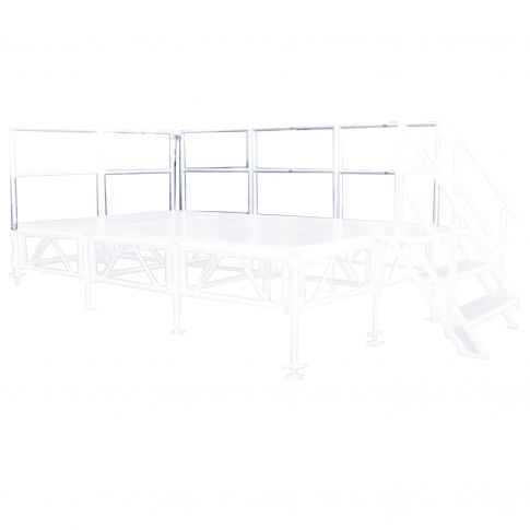 Intellistage AT4GRD Side Guard Rails for 4ft x 4ft Platforms (2 pack) Set Up