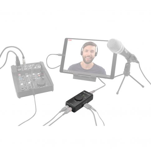 iRig Stream Connectivity Example Mixer and Tablet