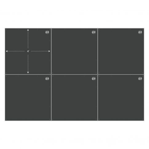 Intellistage ISTAGE12824 12FT X 8FT x 24” Complete Stage System Top Down View