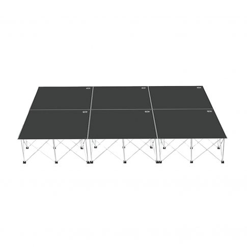 Intellistage ISTAGE12824 12FT X 8FT x 24” Complete Stage System Front View