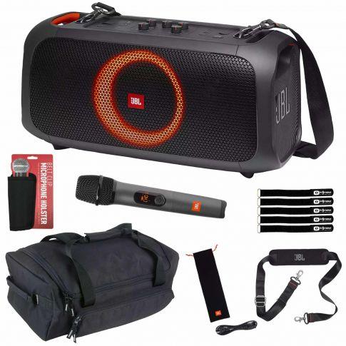 JBL PartyBox On-The-Go  Portable party speaker with built-in lights and  wireless mic