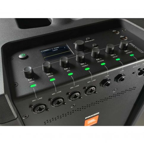JBL PRX ONE All-In-One Powered Portable Column PA System with Mixer Panel Angle