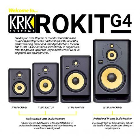 KRK Rokit 8 G4 RP8G4 8 Powered Studio Monitor