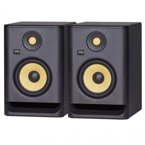 2) KRK RP5G4 5 Monitors with Stand & Headphones