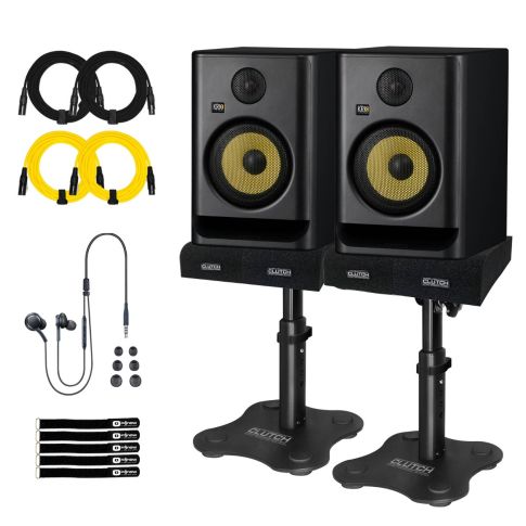 KRK Rokit RP7 G5 7" Studio Monitors 2-Pack with Desktop Stands