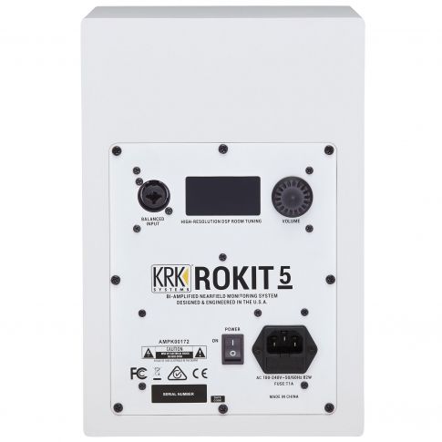 KRK RP5 ROKIT G4 Bi-amp Studio Monitor - Limited White Noise Edition Rear