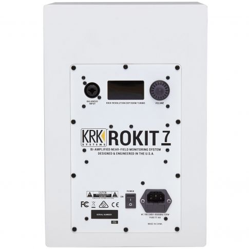 KRK RP7 ROKIT G4 Bi-amp Studio Monitor - Limited White Noise Edition Rear