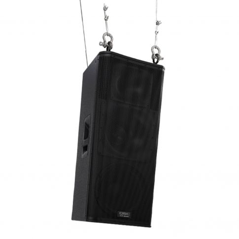 QSC KW153 1000 Watt 3-Way Active Speaker with 15” Woofer & 6.5" Midrange Woofer suspended example