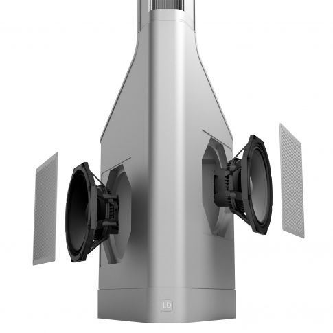 LD Systems MAUI P900 B Powered Column PA System in Graphite Black Exploded