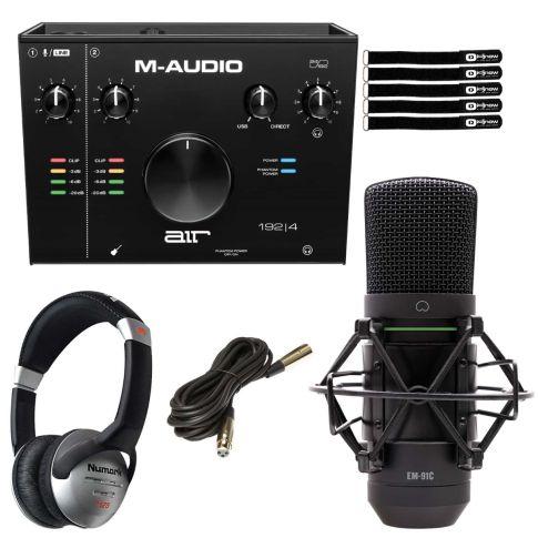 M-Audio Fast Track USB Recording Studio Interface professional sound card  Microphone cord 2 input and