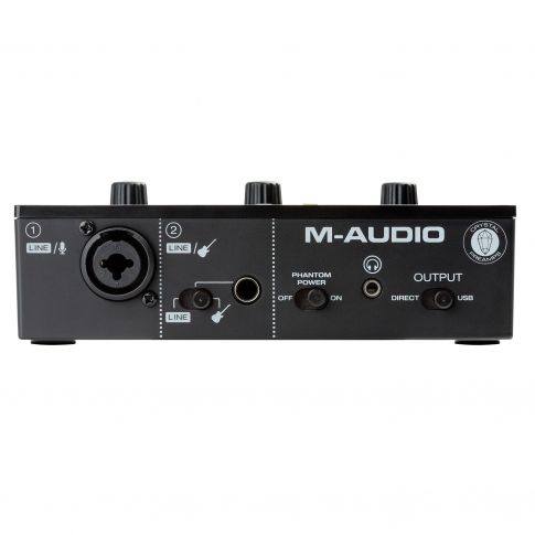 M-Audio M-TRACK SOLO 2-channel USB Audio Interface with Crystal Preamp Front