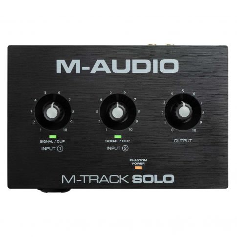 M-Audio M-TRACK SOLO 2-channel USB Audio Interface with Crystal Preamp