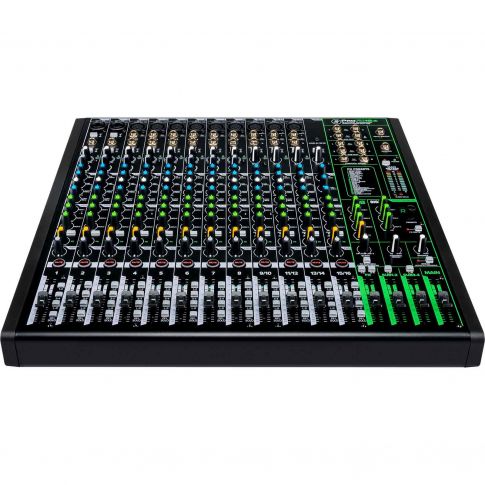 Mackie ProFX16v3 16 Channel 4-bus Professional Effects Mixer with USB Front Slant View