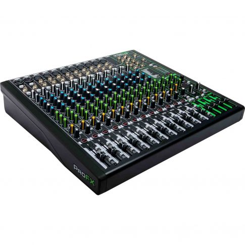 Mackie ProFX16v3 16 Channel 4-bus Professional Effects Mixer with USB Right Angle View
