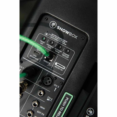 Mackie ShowBox Battery Powered All-In-One Performance Rig Close Up