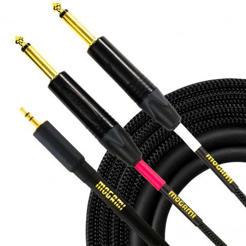 Mogami Cables Gold 3FT 3.5mm - Dual 1/4 TS Cable