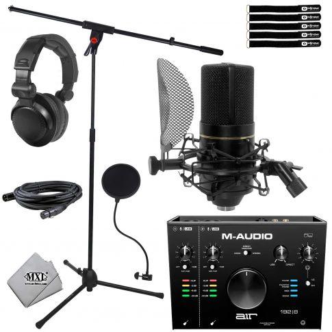 MXL 770 Condenser Microphone Complete Bundle With Integrated Pop  Filter/Shockmount Kit and XLR Cable