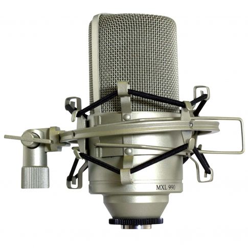 MXL 990 Condenser Microphone with MXL 990 Custom Shockmount